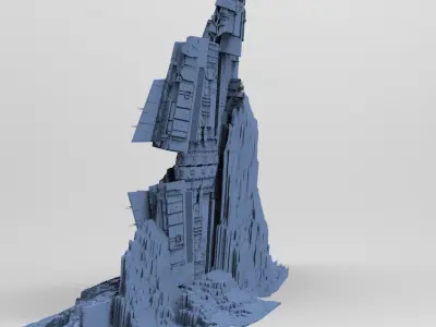 Star freighter Tall 3D 3D model