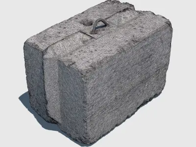 Concrete Block-3D Scan 3D model