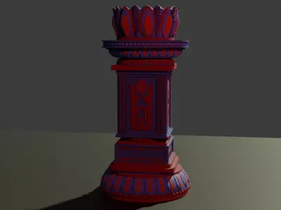 Buddhist Temple Stupa 3D model