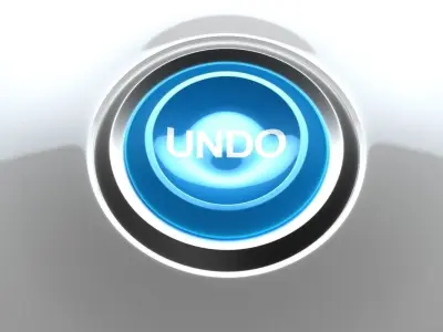 Undo Button Low-poly 3D model