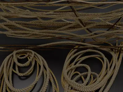 Rope Set Low-poly 3D model