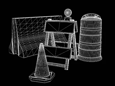 Traffic Barriers 3D model