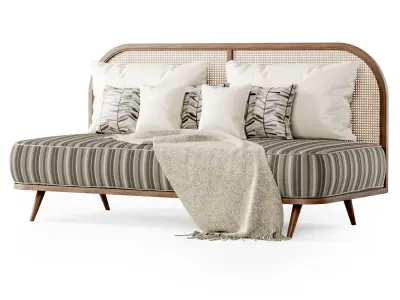 Two-seater restaurant sofa TM3  3D model