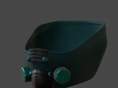 Gas mask helmet 3d model scifi Low-poly  Low-poly 3D model 319