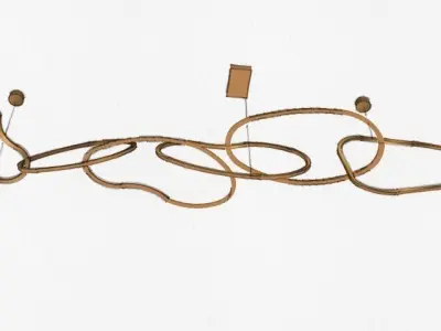 Maillon 6 Horizontal LED Pendant Light 3D model