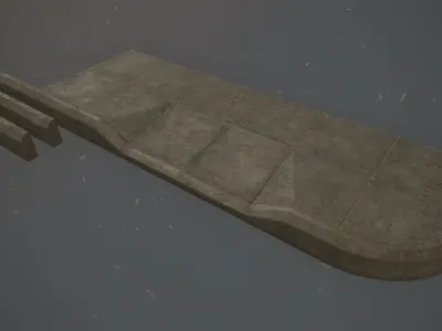 Sidewalk - Modular Set 2 Color Options Low-poly 3D model