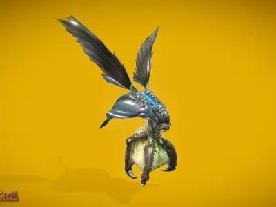 Aliens Wasp Low-poly 3D model