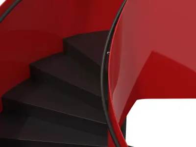 Spiral staircase 02 3D model