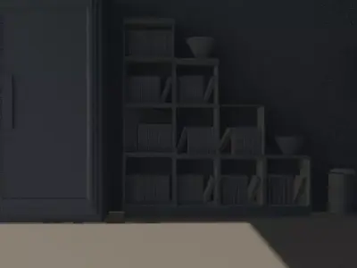 Low Poly Room  Low-poly 3D model