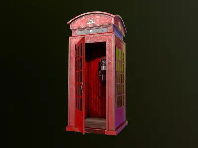 Telephone booth 3D model