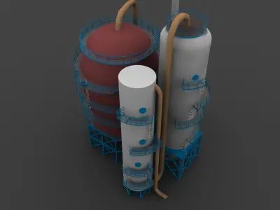 refinery unit 3D model