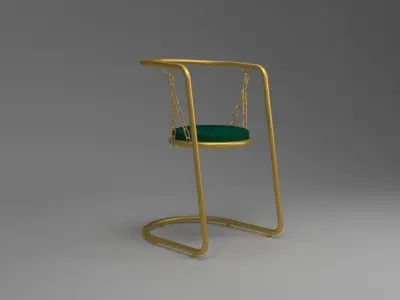 Set chair and table Free 3D model