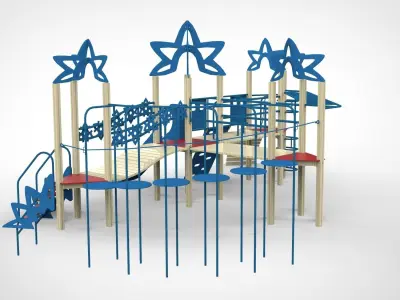 Playground for kids 3D model 12