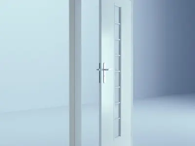 Indoor Outdoor White Door Set 3 3D model