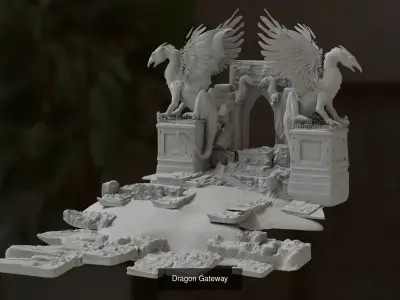  Druid Dome ruins collection 3D Model Pack