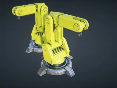 Industrial Robot Sci Fi Low-poly 3D model