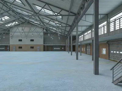Warehouse 11 interior and exterior 3D model