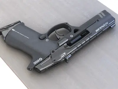 D-pistol gun 3D model