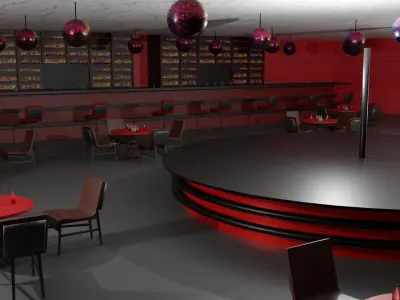 Night Club Low-poly 3D model