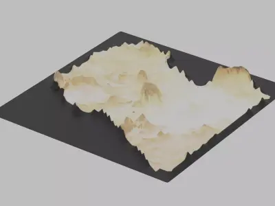 Libya Map Country Low-poly 3D model