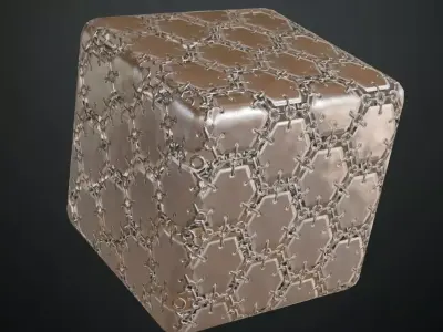 Silver Metal Mesh Transparent PBR Seamless Texture