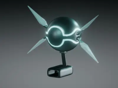 Futuristic Drone 3D model buy