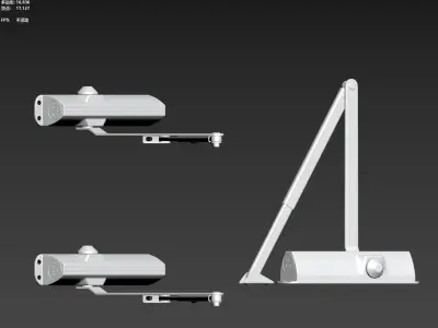 Door closer 3D model