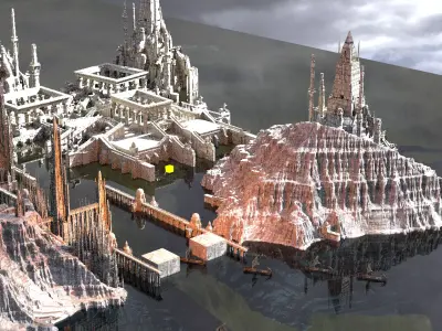 Colossus Of Rhodes City extended 3D model
