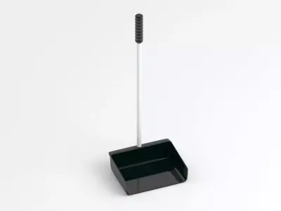 Black Large Dustpan 3D model