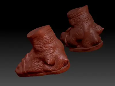 predator 1 inspired feet 3D print model