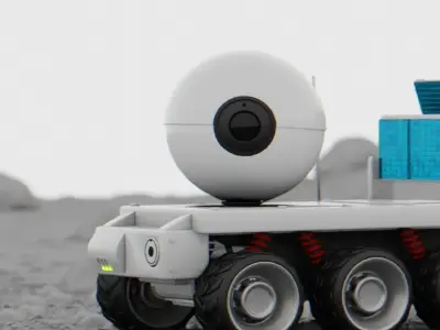 Space rover rigged  - animated rover 3D model