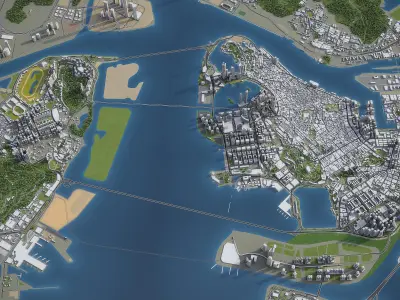 Zhuhai Low-poly 3D model