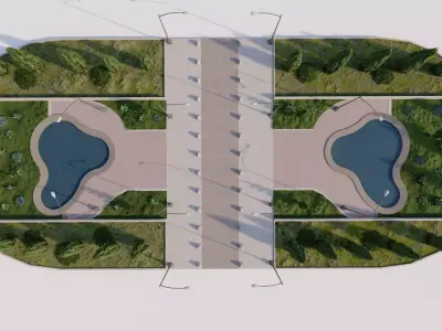 public park-Private Park Landscape  3D model