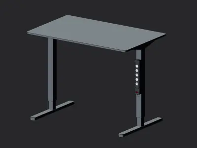 2nd Edition Office Supplies Series - Bookshelves and Work Desk 3D print model