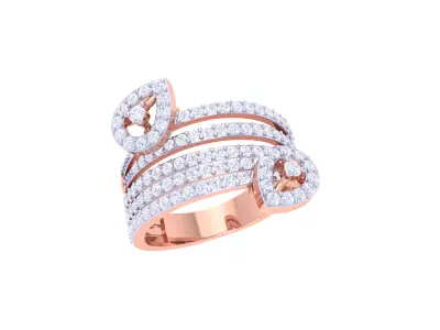 Women Ring  Render 3dm STL OBJ FBX Details 3D print model 407