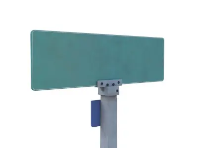 Street Sign 17 Low-poly 3D model