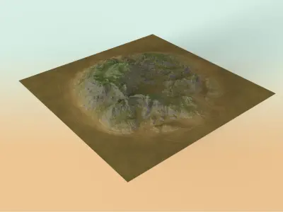 Eroded Highlands Low-poly 3D model