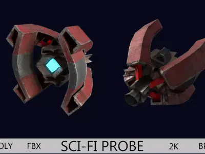 SCI-FI PROBE  Low-poly 3D model