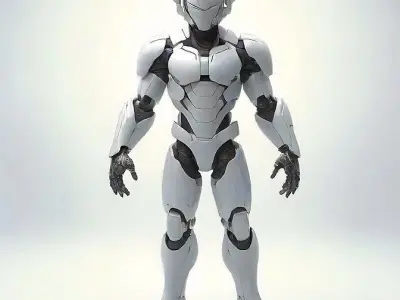 sci fi robot Low-poly 3D model