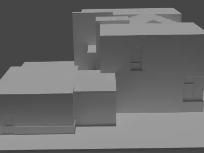 Modern House Architectural massing model 3D print model