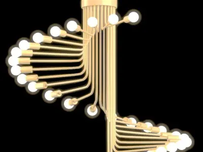 Elanis Spiral Chandelier 3D model
