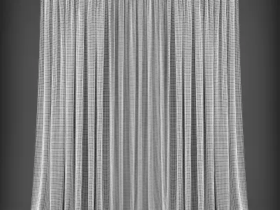 Curtain 3D curtains Low-poly 3D model
