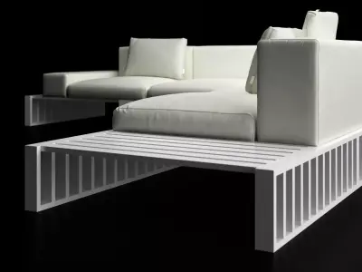 Docks outdoor sectional sofa 3D model