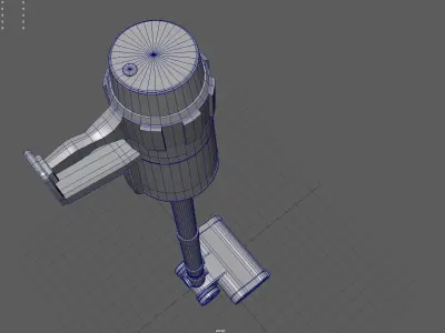 Cordless vacuum cleaner Low-poly 3D model