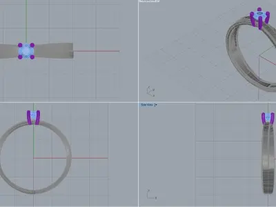 wedding engagement women ring 3dm 3D print model 5