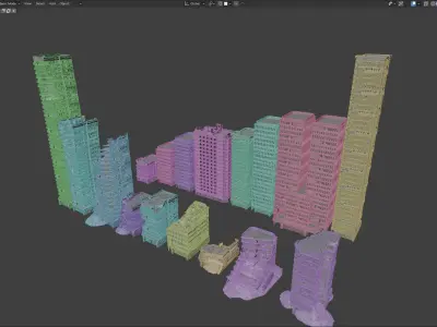 Ruined Highrises  3D model