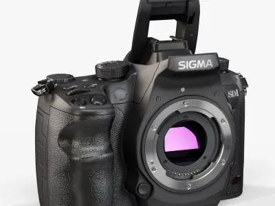 Sigma SD1 Merrill DSLR camera Low-poly 3D model