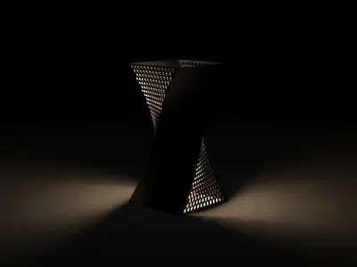 Futuristic Twisted Lamp 3D model