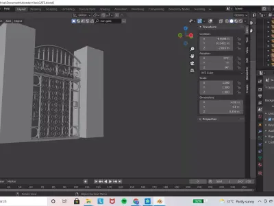 gate model 3D model