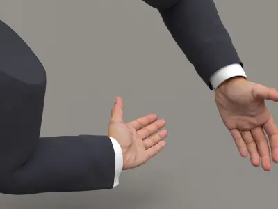  Realistic Male Arms with Sleeves Rigged For Maya 